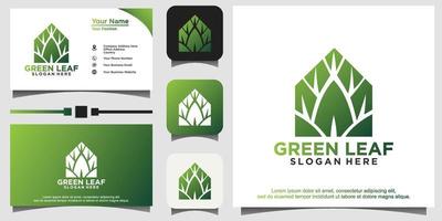 nature greenhouse logo design template vector