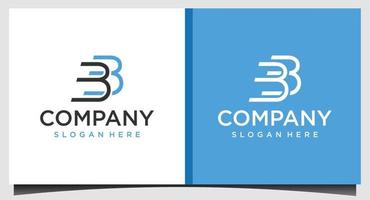 letter B book logo design template vector