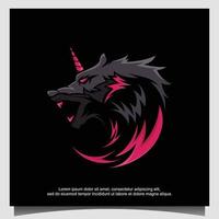 dragon logo design template template vector