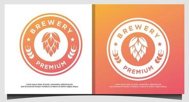 Brewery logo design Universal brewery design template vector