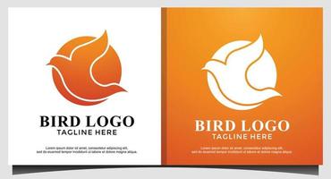 Pigeon Dove, Sun for Freedom or Christian Church Community logo design vector