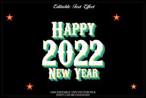 Happy new year editable text effect free Vector