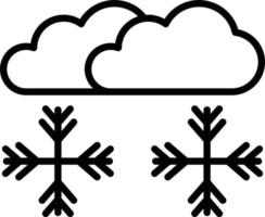 estilo de icono de tormenta de nieve vector