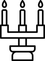 estilo de icono de candelabro vector