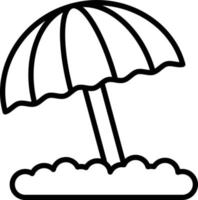 Beach Umbrella Icon Style vector