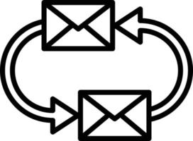 Exchange Mails Icon Style vector