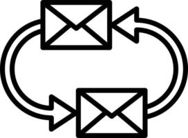 Exchange Mails Icon Style vector