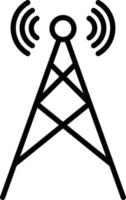 estilo de icono de antena de radio vector