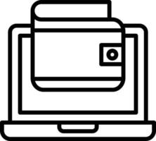 Online Wallet Icon Style vector