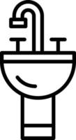 estilo de icono de lavabo vector