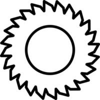 estilo de icono de sierra circular vector