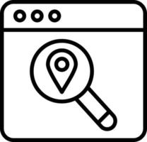 Search Location Icon Style vector