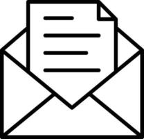 estilo de icono de correo vector