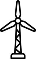 estilo de icono de turbina eólica vector