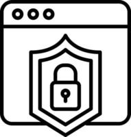 estilo de icono de protección web vector