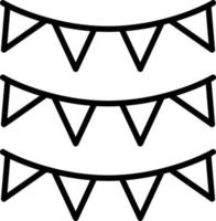 New Year Flags Icon Style vector