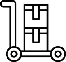 Package Trolley Icon Style vector