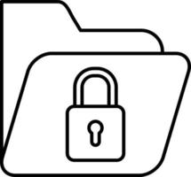 Folder Locked Icon Style vector