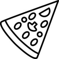 estilo de icono de rebanada de pizza vector