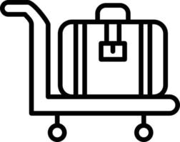 Luggage Cart Icon Style vector