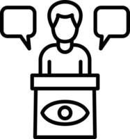 Eye Witness Icon Style vector