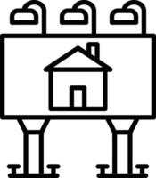 House Billboard Icon Style vector