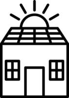 Solar House Icon Style vector