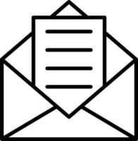 estilo de icono de correo electrónico vector