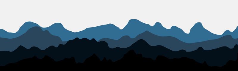 Creative minimalistic mountain backdrop scene. Artistic Blue wallpaper background