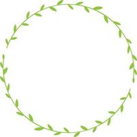 spring wreaths in round circle vector