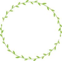 spring wreaths in round circle vector