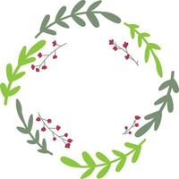 spring wreaths in round circle vector