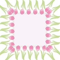Watercolor tulip flower and leave set design vector