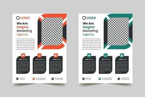 diseño de volante de agencia de marketing digital moderno profesional vector