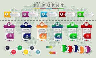 Gradient infographic element vector