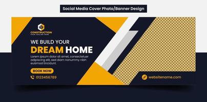Real estate business cover design template vector