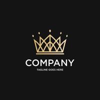 Vintage Crown Logo Royal King Queen abstract Luxury Logo design vector template. Geometric symbol Logotype concept icon.