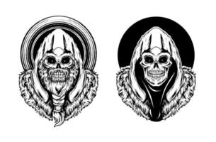skull viking Illustration premium vector