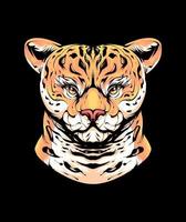 jaguar head illustration vector
