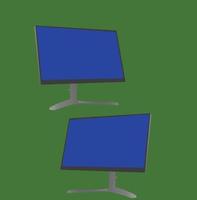 lcd tv monitor with screen vector