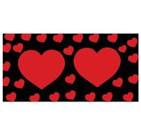 red heart with black background vector