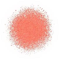 Explosion dots confetti in shades of living coral isolated on white. The color of 2019 year. Burst of sparkles dots. Shiny dust firework vector background. Rose gold glitter texture effect.