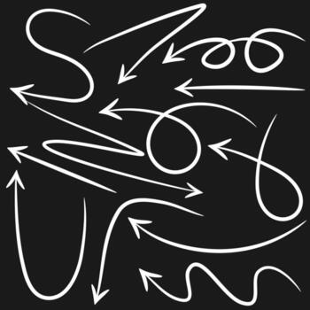 set of hand drawn arrows  for business infographic, banner, web and concept design.Vector doodle design elements. vector