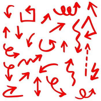 set of hand drawn arrows  for business infographic, banner, web and concept design.Vector doodle design elements. vector