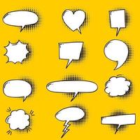 Hand drawn set of speech bubbles isolated . Doodle set element. Vector illustration.