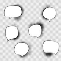 Hand drawn set of speech bubbles isolated . Doodle set element. Vector illustration.