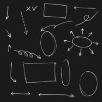 set of hand drawn arrows  for business infographic, banner, web and concept design.Vector doodle design elements. vector