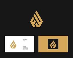 Diseño de logotipo letra fw. símbolo de monograma monocromo mínimo creativo. emblema de vector elegante universal. logotipo de empresa premium. símbolo del alfabeto gráfico para la identidad corporativa