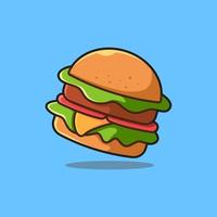 ilustración de hamburguesa. adecuado para decoración, pegatina, icono y otros. vector
