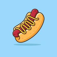 Hot dog illustration. Suitable for decoration, stickers, icons and others.red scooter illustration. Suitable for decoration, stickers, icons and others. vector